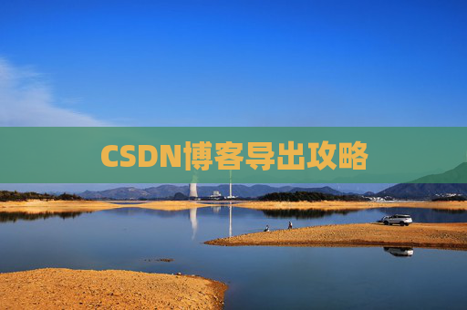 CSDN博客导出攻略